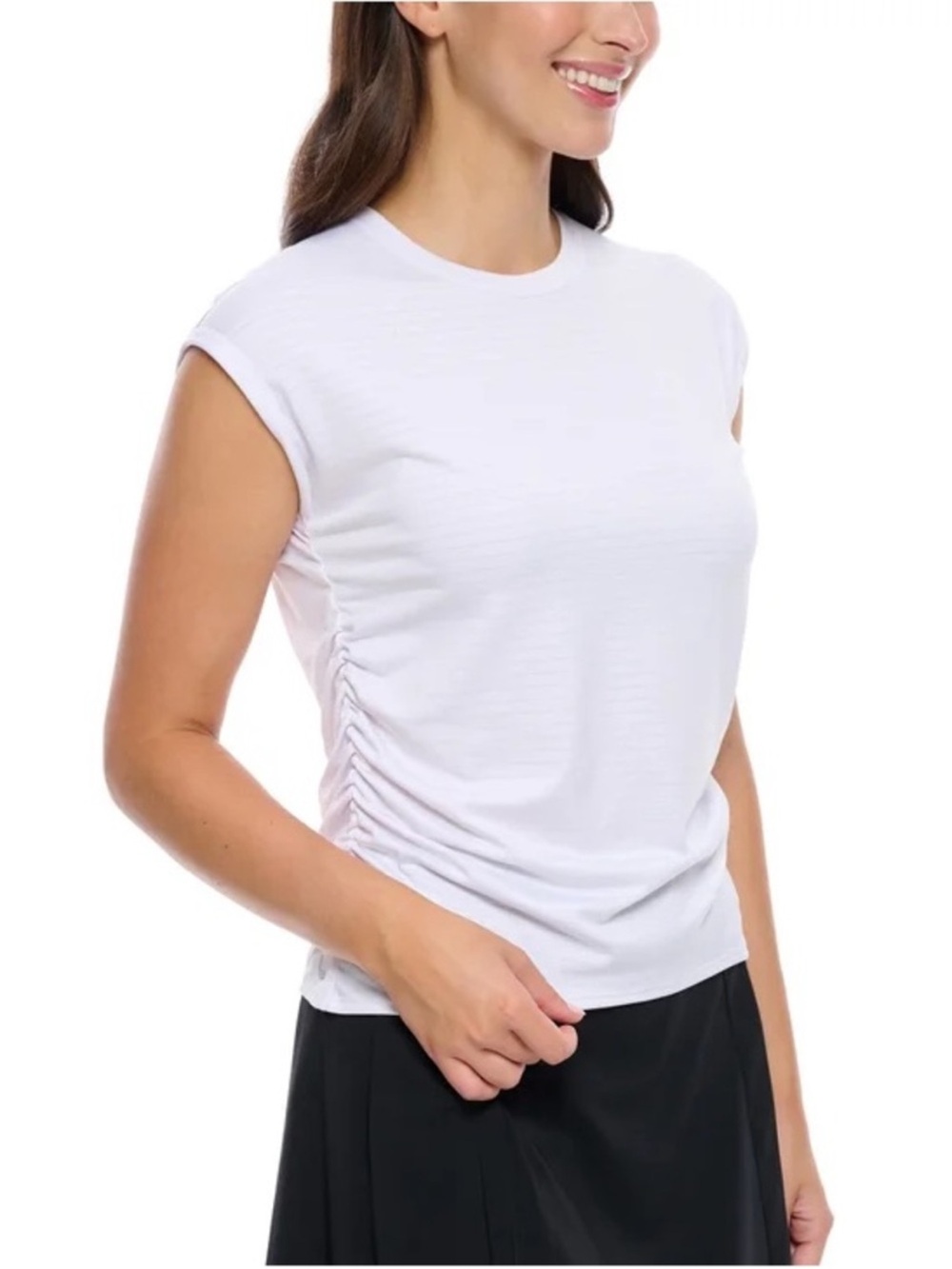⚠️4/$15⚠️ Lole Active Top with Ruching White Size Small